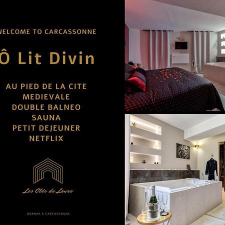 Les Gites De Laure - O Lit Divin, Instant De Volupte, Balneo Sauna, Climatisation, Netflix, 160M De La Cite Medievale Carcassonne Bagian luar foto
